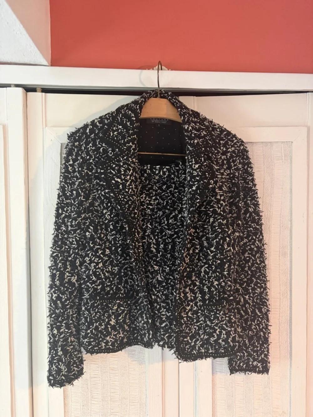 St John Black and white tweed Couture 2 piece suit size 6